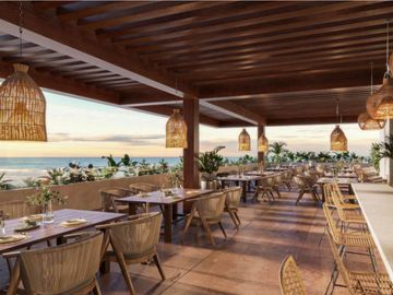 Condominio con terraza privada, en venta, Frente al mar, Puerto Morelos.