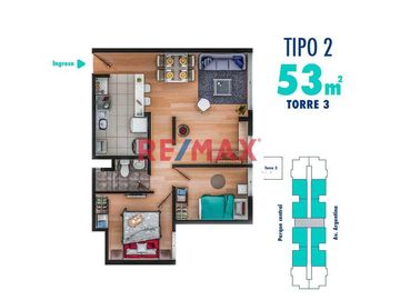 Departamento Acogedor Y C/ Vista A Parque Interior | Condominio C/ Áreas Comunes