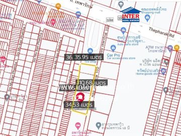 Vacant land 2 rai 90 sq.w. Soi Theparak 102, Theparak Road, Bangna-Trad Road, Mueang Samut Prakan, Samut Prakan
