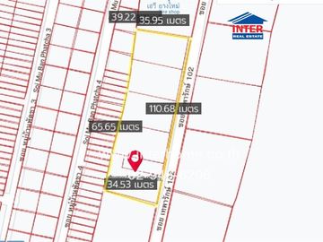 Vacant land 2 rai 90 sq.w. Soi Theparak 102, Theparak Road, Bangna-Trad Road, Mueang Samut Prakan, Samut Prakan
