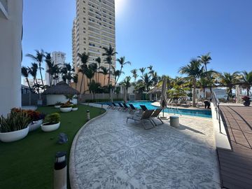 EN VENTA DEPARTAMENTO EN MAZATLAN DE 3 RECAMARAS A PIE DE PLAYA EN  CAMINO AL MAR (EQUIPADO) Y TRES BALCONES