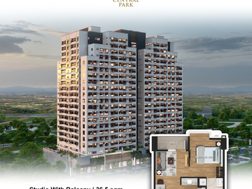 Studio With Balcony 36.5 sqm 9 Central Park Northwin Global City Preselling Condo For Sale in Marilao Bulacan