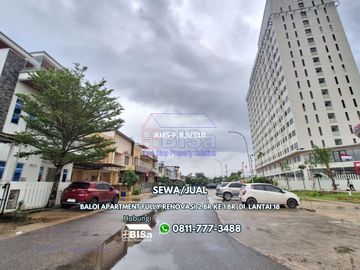 Baloi Apartment Fully Renovated 2 BR to 1 BR on 18th Floor, Near Grand Batam Mall.