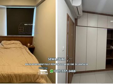 Baloi Apartment Fully Renovated 2 BR to 1 BR on 18th Floor, Near Grand Batam Mall.