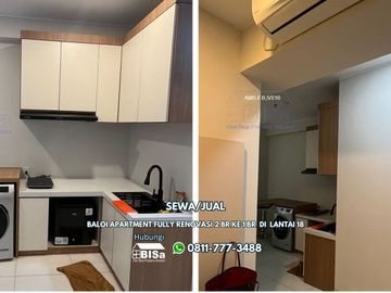 Baloi Apartment Fully Renovated 2 BR to 1 BR on 18th Floor, Near Grand Batam Mall.