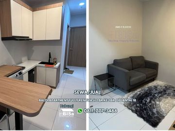 Baloi Apartment Fully Renovated 2 BR to 1 BR on 18th Floor, Near Grand Batam Mall.