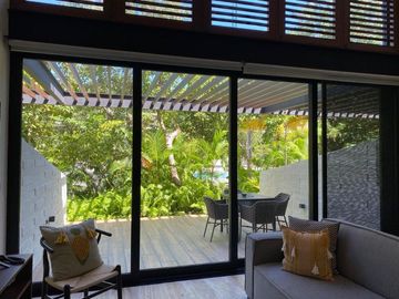 Departamento en venta, dos niveles, terraza privada, Playacar, Playa del Carmen