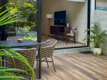 Departamento en venta, dos niveles, terraza privada, Playacar, Playa del Carmen