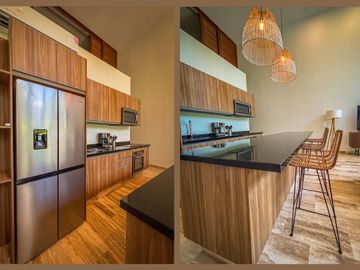 Departamento en venta, dos niveles, terraza privada, Playacar, Playa del Carmen