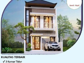 Rumah GV Juanda Dekat Margonda, Baru 2 LANTAI, Mewah Harga Murah di Sukmajaya Kota Depok Jual Dijual