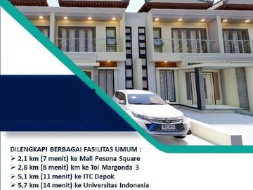 Rumah GV Juanda Dekat Margonda, Baru 2 LANTAI, Mewah Harga Murah di Sukmajaya Kota Depok Jual Dijual