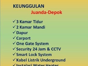 Rumah GV Juanda Dekat Margonda, Baru 2 LANTAI, Mewah Harga Murah di Sukmajaya Kota Depok Jual Dijual