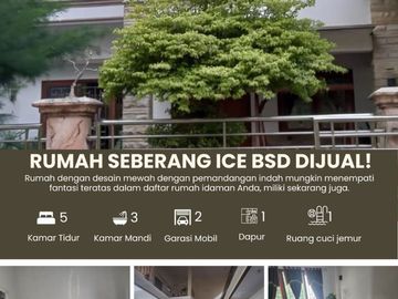 Rumah Bm Puspiptek, Sebrang Ice BSD City Pagedangan Dekat Serpong Kota Tangerang Selatan Jual Dijual