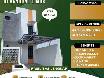 JUAL Kosan CGS (6 KAMAR) Kost Baru Murah FULL FURNISHED Mewah, Investasi Rukost Bandung Timur DIJUAL