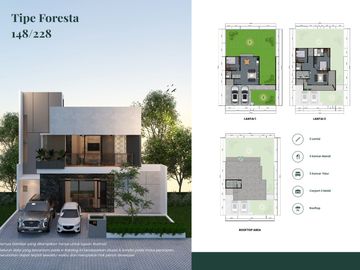 Rumah DAGO V, Baru Mewah [+ROOFTOP] Harga Murah, Exclusive di Dago, Coblong Kota Bandung Jual Dijual