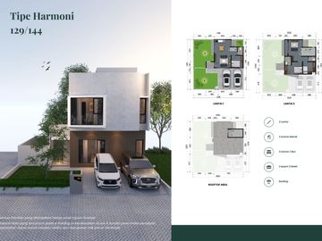 Rumah DAGO V, Baru Mewah [+ROOFTOP] Harga Murah, Exclusive di Dago, Coblong Kota Bandung Jual Dijual