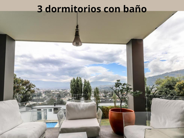 En Cumbayá Casa de venta con 4 habitaciones, más departamento independiente de 199 m2