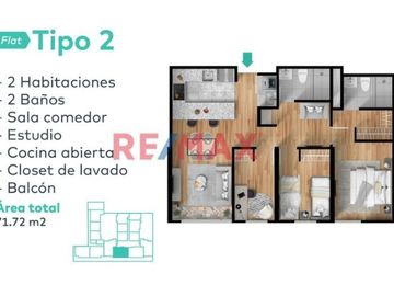 Departamento De Estreno En Venta Cerca Al Mar En Chorrillos 69.M2