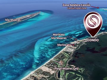 Departamento en venta, amenidades de lujo, vista al mar, Costa Mujeres, Cancún