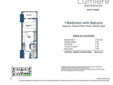 1-Bedroom Condo Unit for Rent in Bagong-Ilog, Pasig City