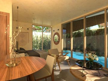 DEPARTAMENTO 1 RECAMARA/JARDIN Y ALBERCA/ REGION 15/ TULUM/ PROMOCION NOVIEMBRE 10% OFF/ ROI/ PLUSVALIA.