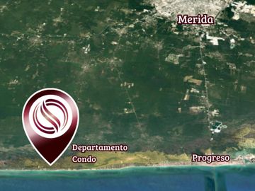 Condominio vista al mar con alberca privada, venta en San Benito, Merida.