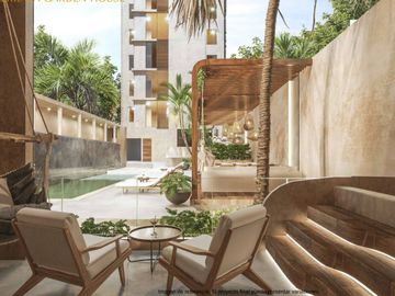 Departamento vista al mar con rooftop en venta, San Benito, Merida.
