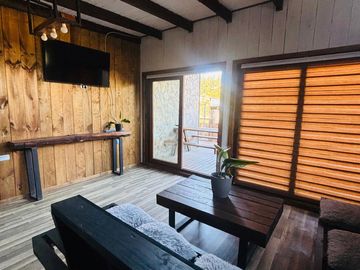 Cabaña junto a la orilla del río Chovellén: naturaleza, paz y desconexión total