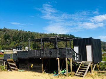 Cabaña junto a la orilla del río Chovellén: naturaleza, paz y desconexión total