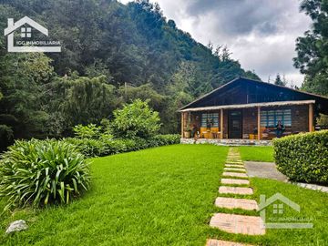 VENTA DE CABAÑA CON HERMOSOS JARDINES MINERAL DEL CHICO, CARBONERAS