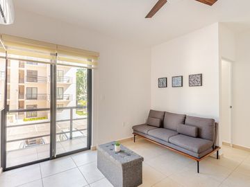 Departamento en Renta de Largo Plazo en Puerto Morelos Town | 2 Recámaras | Selva Escondida 2