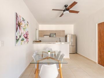 Departamento en Renta de Largo Plazo en Puerto Morelos Town | 2 Recámaras | Selva Escondida 2