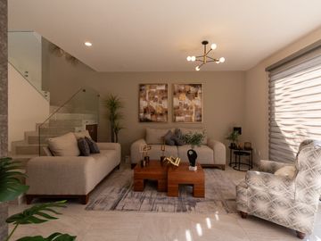 CASA VENTA, CONDOMINIO CON AMENIDADES, C: 151.99 M2 T: 127.40 M2, 3 REC. 2.5 BAÑOS.