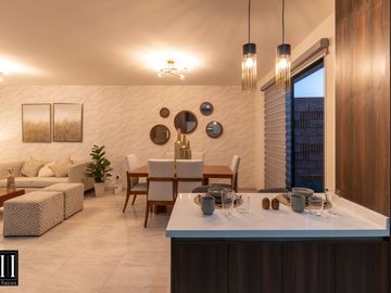CASA VENTA, CONDOMINIO CON AMENIDADES, C: 132.75 M2 T: 119.40 M2, 3 REC. 2.5 BAÑOS.
