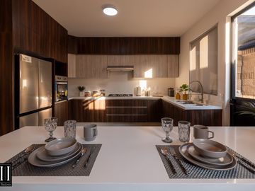 CASA VENTA, CONDOMINIO CON AMENIDADES, C: 171 M2 T: 127.40 M2, 3 REC. 2.5 BAÑOS.