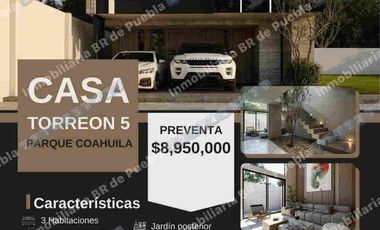 Casa Venta Parque COAHUILA  Lomas de Angelopolis