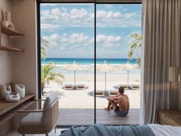 Penthouse Frente al Mar de Mahahual con Acceso Privado a la Playa