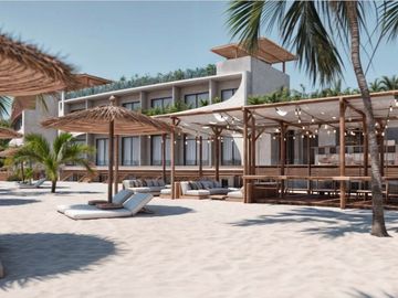 Penthouse Frente al Mar de Mahahual con Acceso Privado a la Playa