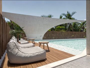 Penthouse Frente al Mar de Mahahual con Acceso Privado a la Playa