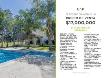 Casa en venta El Bosque Country Club 144