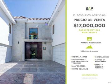 Casa en venta El Bosque Country Club 144