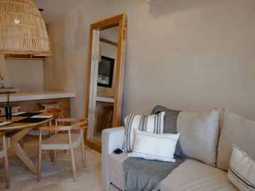 DEPARTAMENTO 1 RECAMARA/ TULUM/ 7 MINUTOS DEL MAR AMUEBLADO/ ALBERCA PRIVADA/ PROMOCION BUEN FIN! 120.000 USD!!