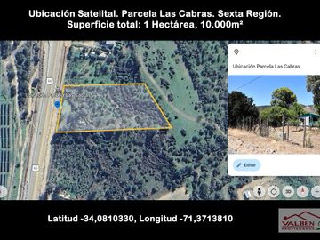 Venta de Parcela en las Cabras Sexta Región. Valben Propiedades SpA.