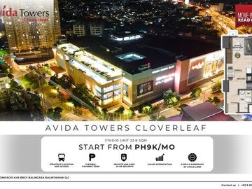Studio Unit 22.8QM  For Sale in Avida Towers Clover Leaf, Quezon City