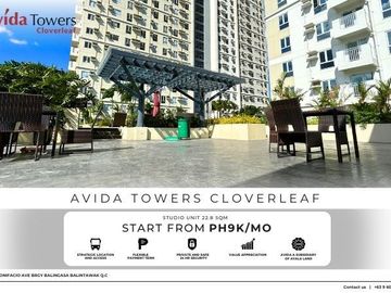 Studio Unit 22.8QM  For Sale in Avida Towers Clover Leaf, Quezon City