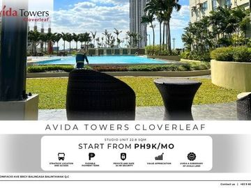 Studio Unit 22.8QM  For Sale in Avida Towers Clover Leaf, Quezon City