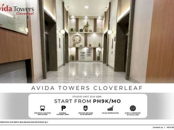 Studio Unit 22.8QM  For Sale in Avida Towers Clover Leaf, Quezon City