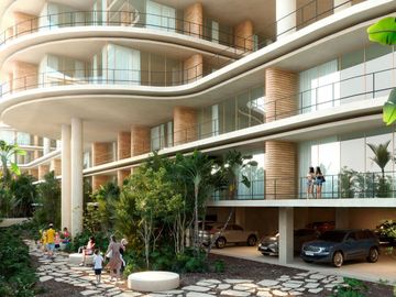Departamento frente al mar, en venta, pre-construcción, centro, Playa del Carmen