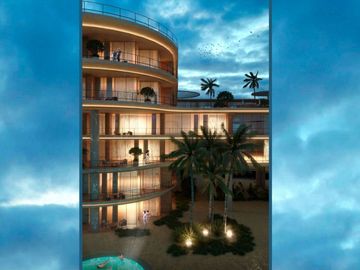 Departamento frente al mar, en venta, pre-construcción, centro, Playa del Carmen
