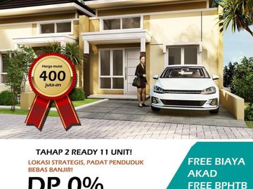 dijual rumah baru ready stock tanpa DP karang satria bekasi